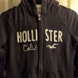 Hollister Navy Blue Womans Zip Up Jacket Medium